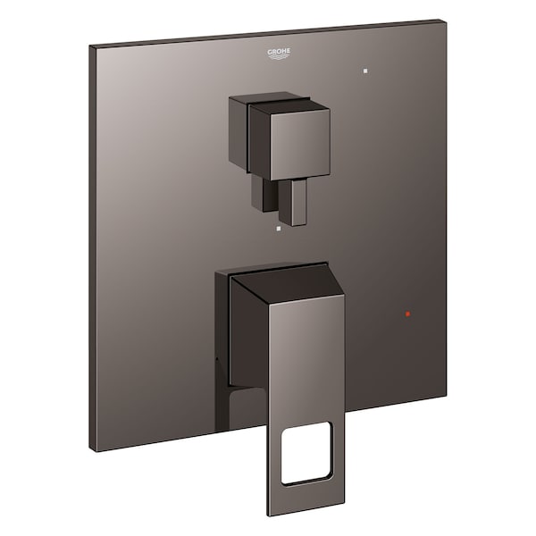 Eurocube Pressure Balance Valve Trim With 2-Way Diverter With Cartridge, Gray